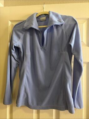 Women's Light Periwinkle Half-Zip Fleece Pullover
